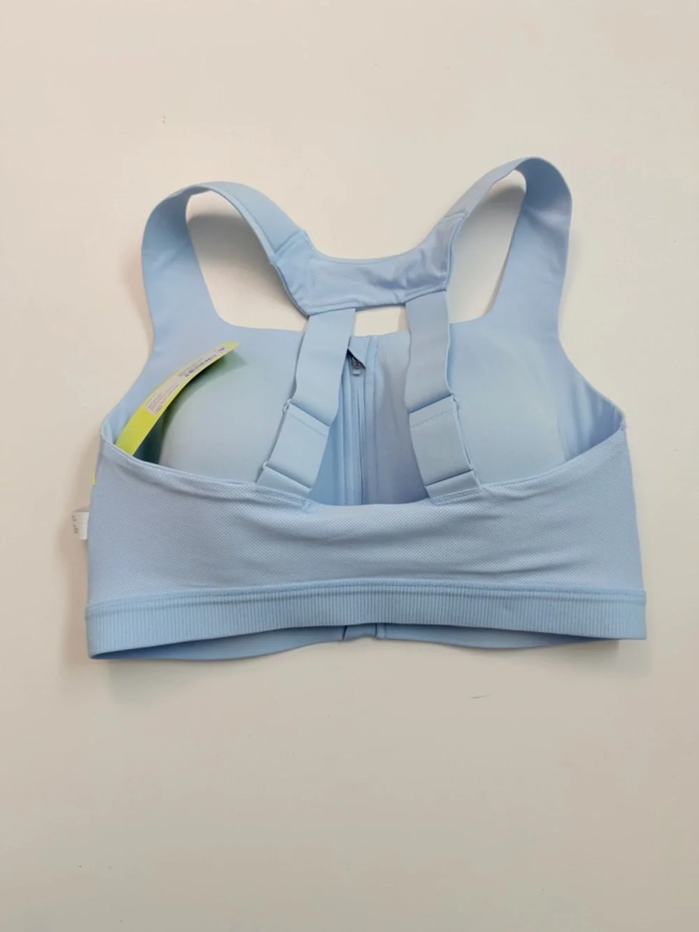 All In Motion Sports Bra High Support Impact Front Closure Zip Light Baby Blue